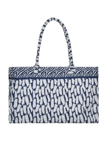BLE Shopper wit/donkerblauw - (B)45 x (H)37 x (D)20 cm