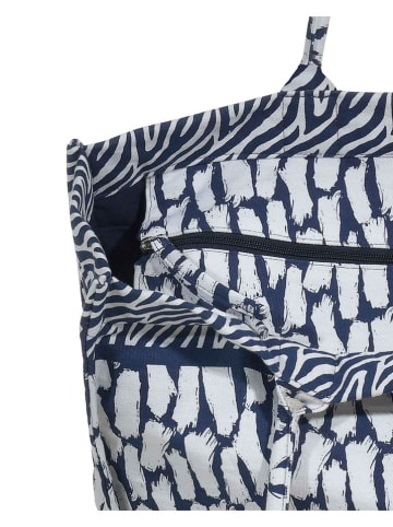 BLE Shopper wit/donkerblauw - (B)45 x (H)37 x (D)20 cm