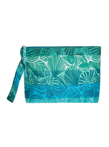 BLE Kosmetiktasche in Blau/ Grün - (B)25 x (H)17 x (T)5 cm