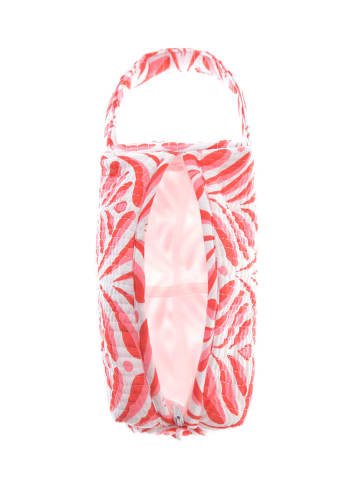 BLE Cosmeticatas wit/rood/lichtroze - (B)22 x (H)10 x (D)10 cm