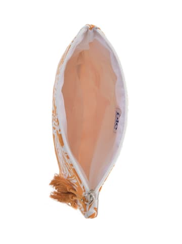 BLE Kosmetiktasche in Weiß/ Orange - (B)22 x (H)19 x (T)2 cm
