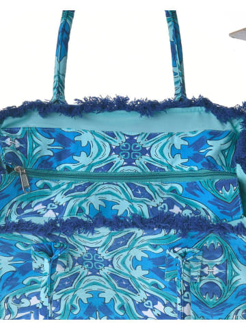BLE Schoudertas blauw/turquoise - (B)35 x (H)30 x (D)20 cm