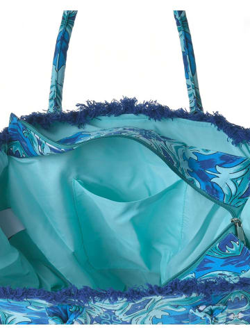 BLE Schultertasche in Blau/ Türkis - (B)35 x (H)30 x (T)20 cm