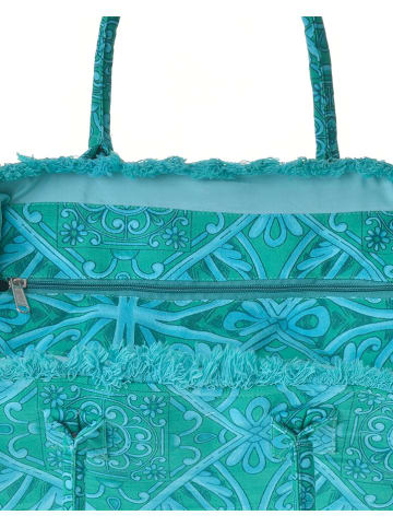 BLE Schultertasche in Türkis - (B)35 x (H)30 x (T)20 cm