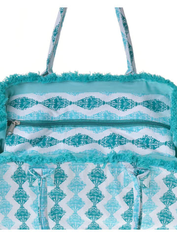 BLE Schultertasche in Türkis - (B)35 x (H)30 x (T)20 cm