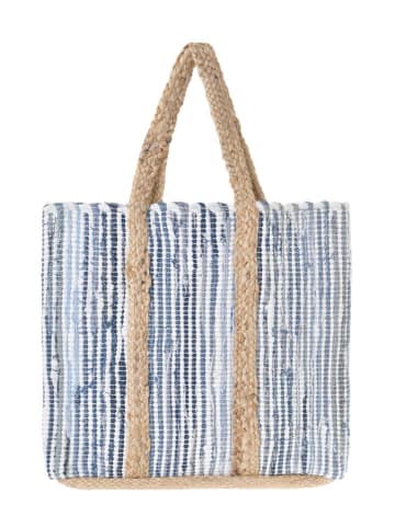 BLE Schoudertas beige/blauw - (B)38 x (H)31 x (D)15 cm
