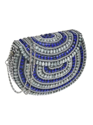 BLE Schoudertas blauw/grijs - (B)18 x (H)16 x (D)5 cm