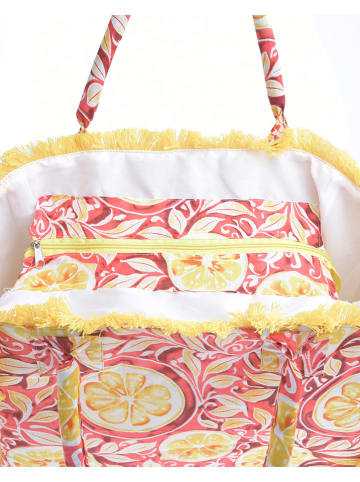 BLE Schultertasche in Rot/ Gelb - (B)35 x (H)30 x (T)20 cm