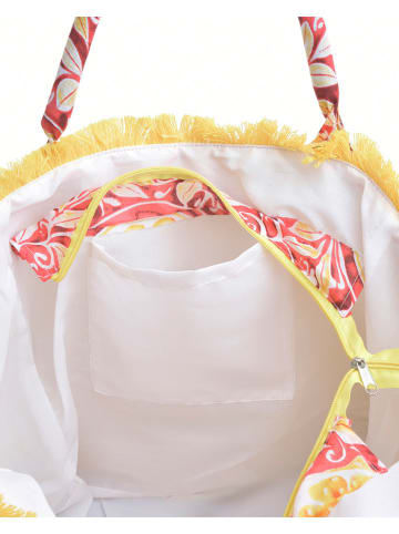 BLE Schultertasche in Rot/ Gelb - (B)35 x (H)30 x (T)20 cm