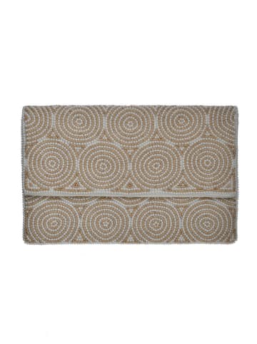 BLE Clutch wit/beige - (B)24 x (H)15 x (D)3 cm