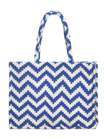 BLE Schoudertas blauw/wit - (B)40 x (H)30 x (D)20 cm