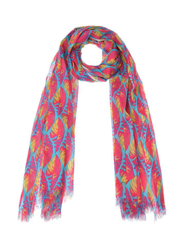 BLE Sjaal roze/blauw/oranje - (L)180 x (B)100 cm