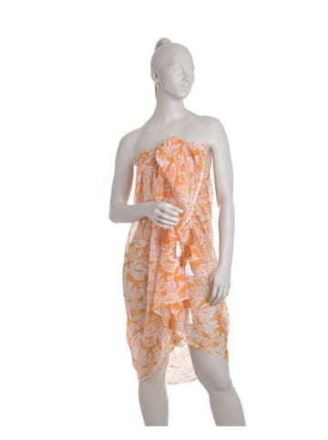 BLE Sjaal oranje/wit - (L)180 x (B)100 cm