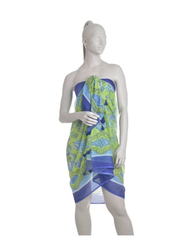 BLE Sjaal groen/blauw - (L)180 x (B)100 cm