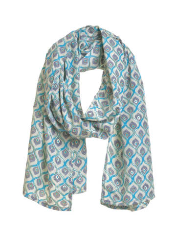 BLE Schal in Blau/ Grau - (L)180 x (B)60 cm