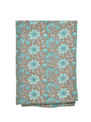 BLE Schal in Braun/ Türkis - (L)180 x (B)60 cm