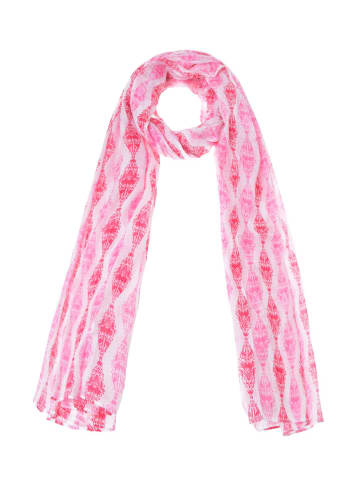 BLE Schal in Rot/ Pink/ Weiß - (L)180 x (B)110 cm