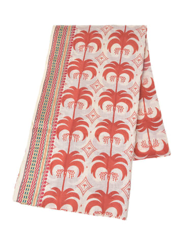 BLE Sjaal crème/rood - (L)180 x (B)100 cm