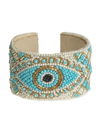 BLE Armband beige/lichtblauw