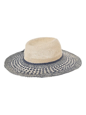 BLE Strohhut in Beige/ Dunkelblau