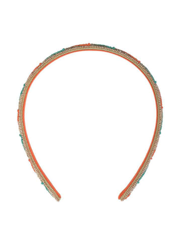 BLE Haarreif in Gold/ Türkis/ Orange