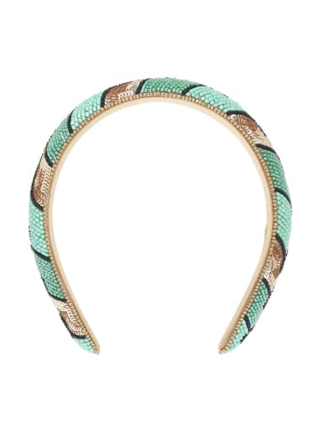 BLE Haarband groen/beige