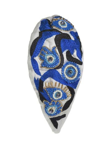 BLE Haarband blauw/wit
