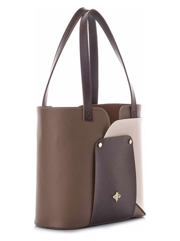 Schoudertas lichtbruin/beige - (B)30 x (H)26 x (D)12 cm