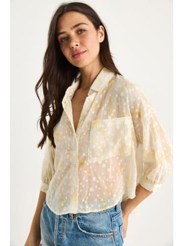 Bianco Lucci Bluse in Beige