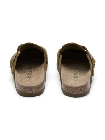 BABUNKERS Family Leder-Clogs in Khaki