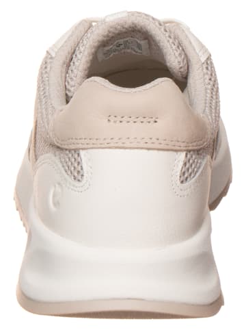 Ecco Leder-Sneakers in Weiß/ Beige