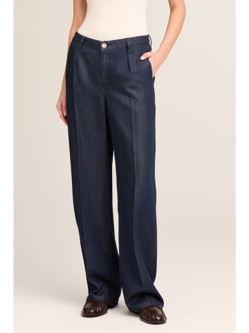 Blue Fire Spijkerbroek "Judy pleats" - wide leg - donkerblauw