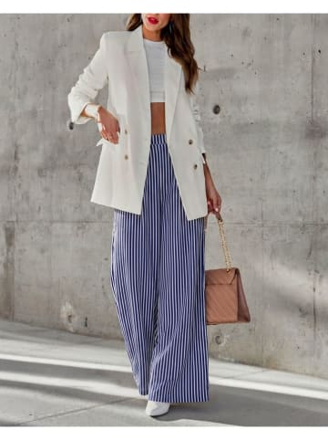 Milan Kiss Broek blauw/crème