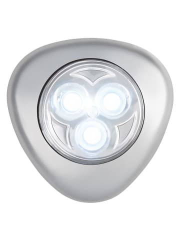 GRUNDIG Lampki LED (5 szt.) w kolorze srebrnym z przyciskiem - Ø 7 cm