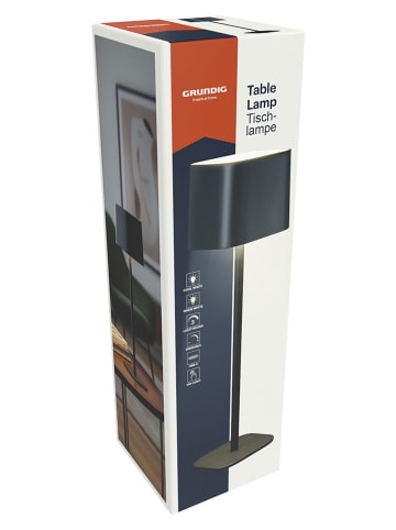 GRUNDIG Lampa stołowa LED w kolorze czarnym - 10,5 x 34,5 x 10,5 cm
