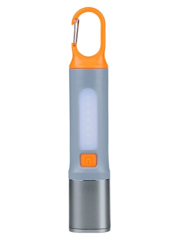 GRUNDIG Latarka LED w kolorze srebrno-pomarańczowym - wys. 17 x Ø 3,1 cm
