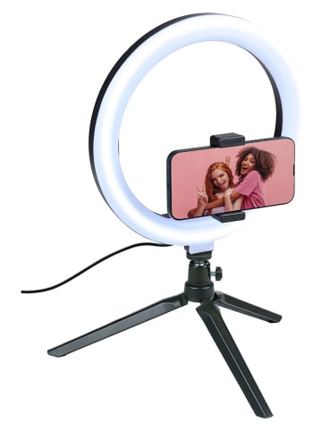 GRUNDIG LED-Selfie-Ringlicht in Schwarz - (B)30 x (H)45 x (T)30 cm