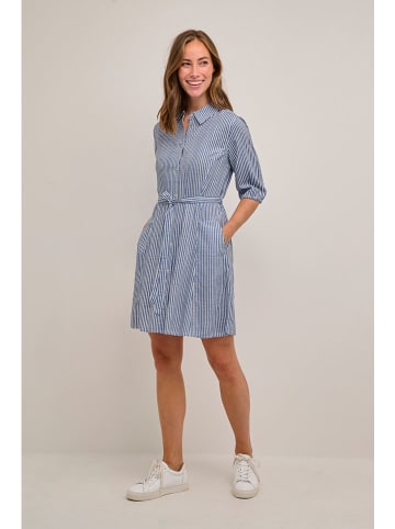 Cream Kleid in Weiß/ Blau
