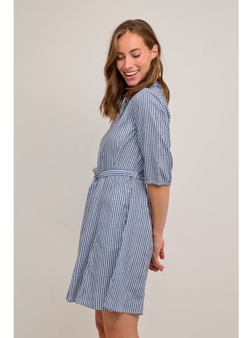 Cream Kleid in Weiß/ Blau