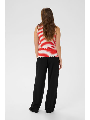 Cream Top in Rot/ Weiß