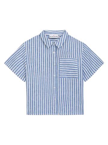 Danamade Blouse "Noa" blauw/wit