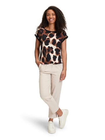 BETTY & CO Shirt in Hellbraun/ Creme/ Schwarz