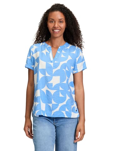 BETTY & CO Bluse in Hellblau/ Weiß