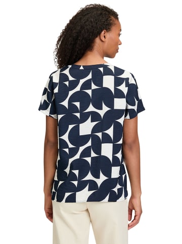 BETTY & CO Bluse in Dunkelblau/ Weiß