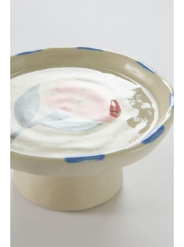 Jotex Taartstandaard "Botanic" crème/lichtroze - (H)6 x Ø 13 cm