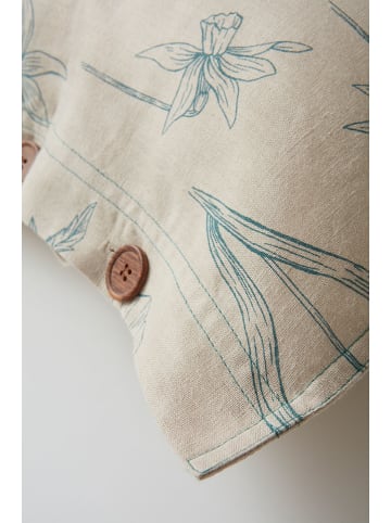 Jotex Kussenhoes ''Meadow'' crème/lichtblauw