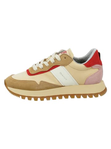 GANT Footwear Leder-Sneakers "Caffay" in Beige/ Bunt