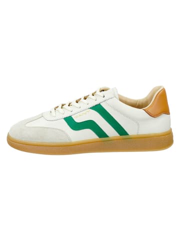 GANT Footwear Leder-Sneakers "Cuzmo" in Hellbraun/ Weiß/ Grün