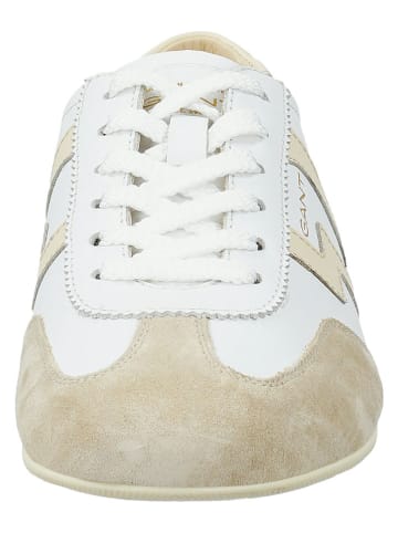 GANT Footwear Skórzane sneakersy "Sperly" w kolorze beżowo-białym