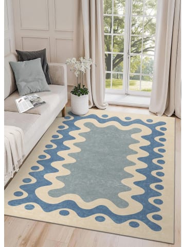 BELLA MAISON Kurzflor-Teppich ''Vespara'' in Hellblau